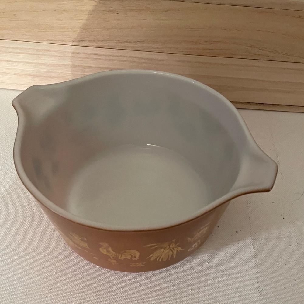 PYREX VINTAGE EARLY AMERICAN PATTERN 1 QT 473 - Picture 7 of 10